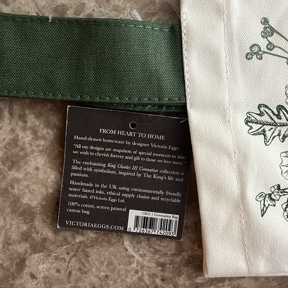 Coronation King Charles III Canvas Tote Bag NWT - Picture 4 of 4
